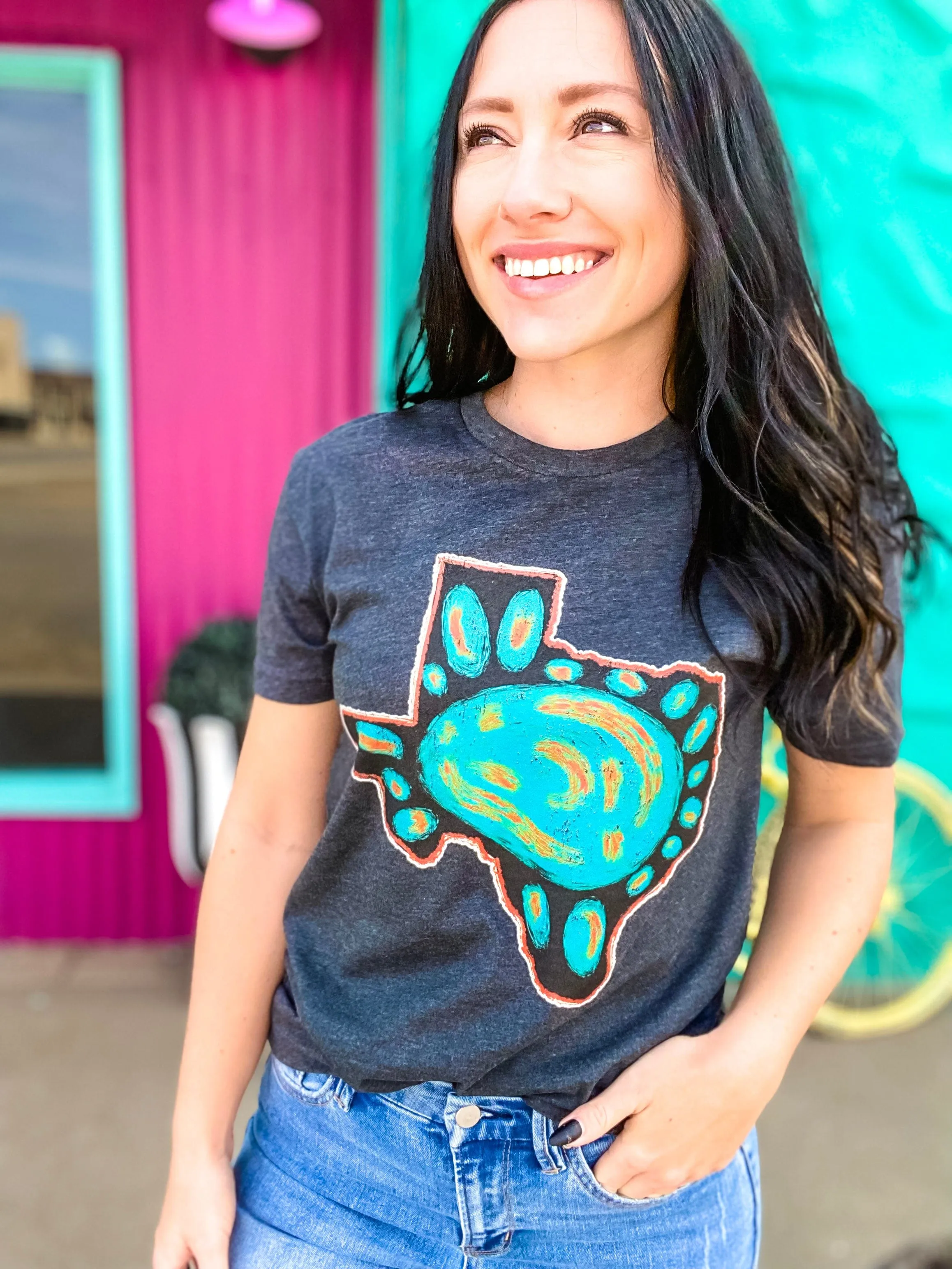 Turquoise Jewel Texas Tee