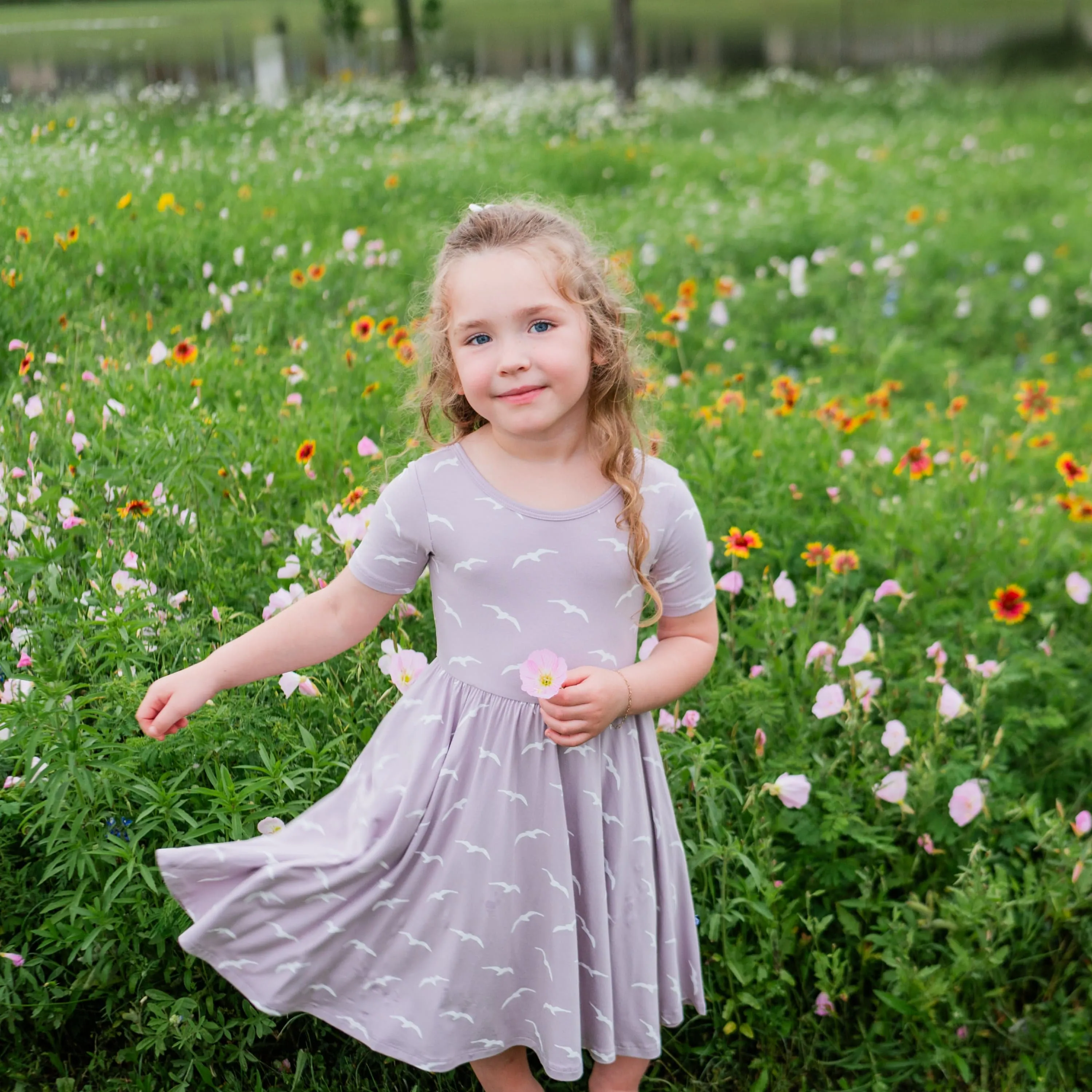 Twirl Dress in Seagull