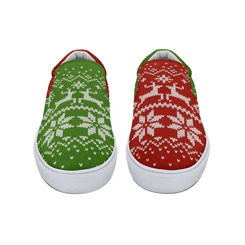 Ugly Christmas Sweater Slip On Shoes Sneaker