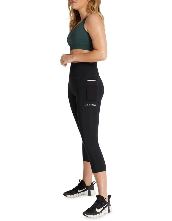 Velocity Pocket 7/8 Tights in Black