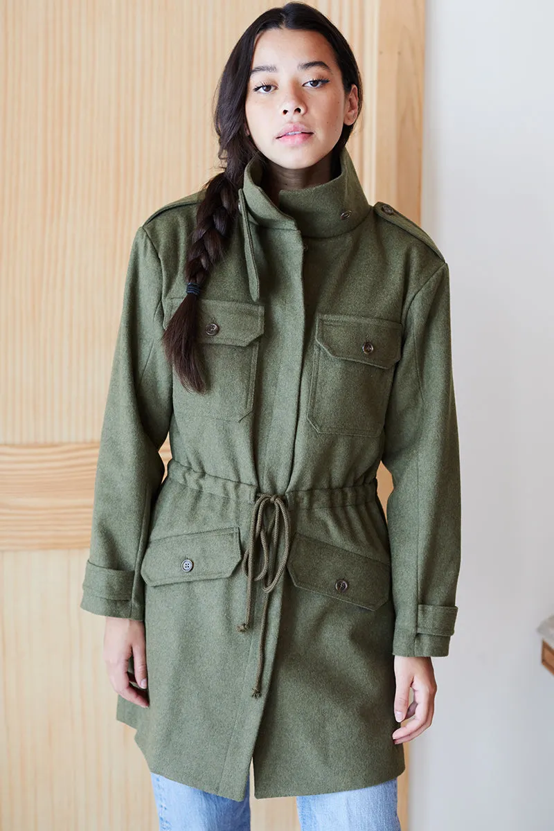 Vintage Army Coat - Army Wool