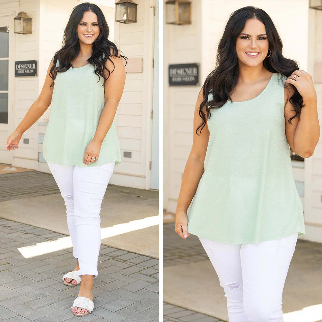 Weekender Dotted Tank, Mint