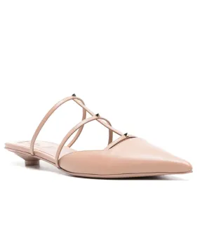 Wispy Leather Mule in Rose Cannelle