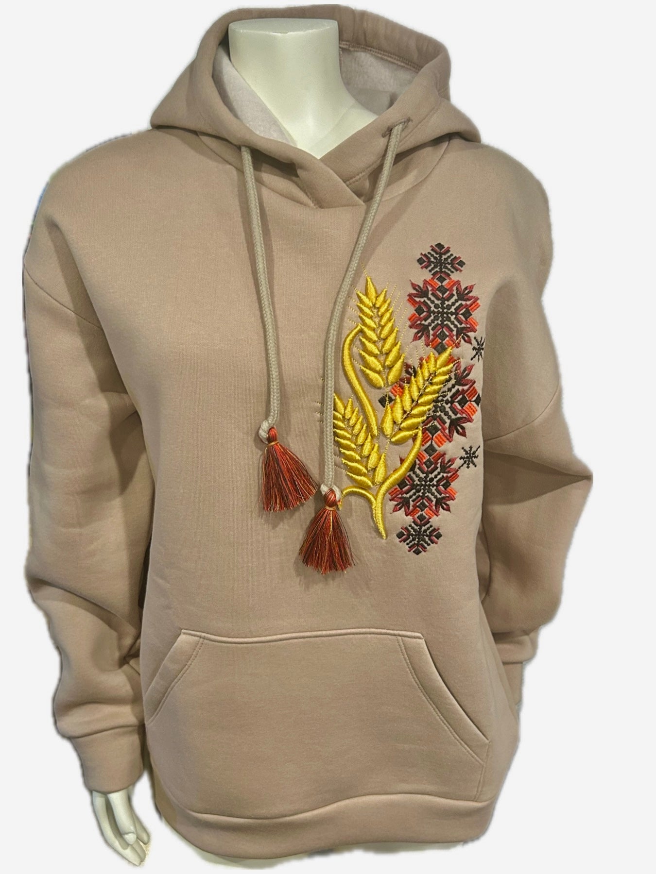 Women's Beige Hoodie- Wheat