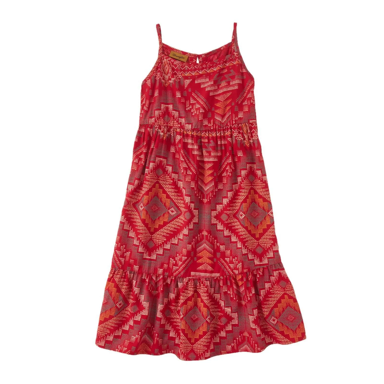 Wrangler Retro Girls Red Aztec Dress