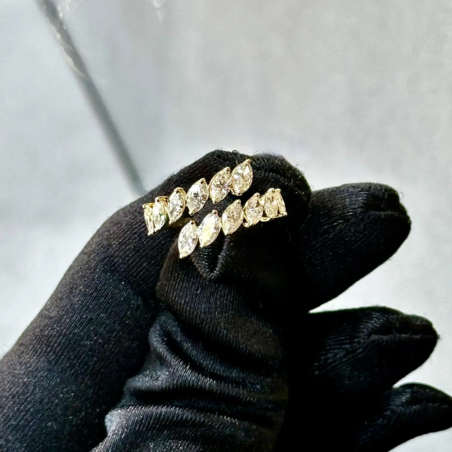 Yellow Gold Marquise Diamond Wrap Ring