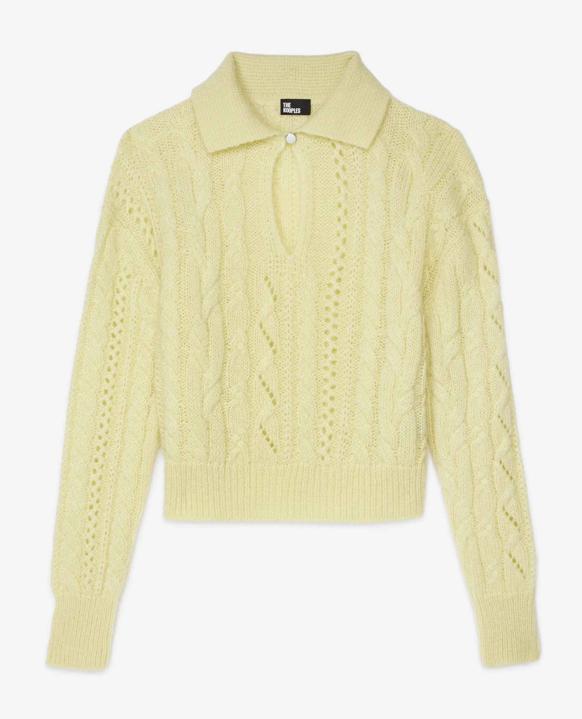 Yellow wool-blend sweater